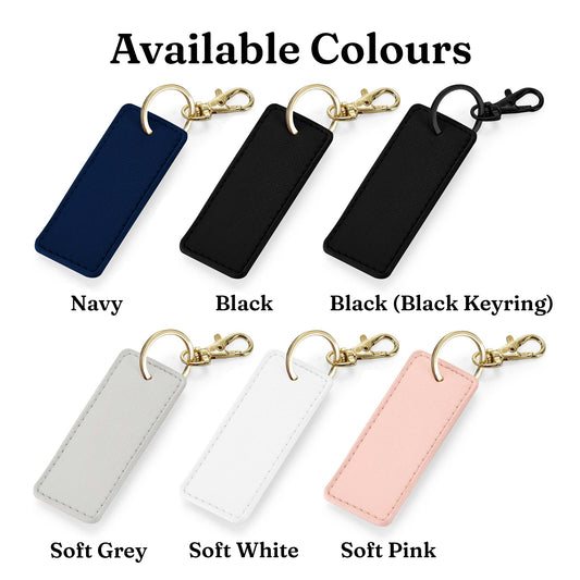Rectangular Charm Keyring - Optional Personalisation
