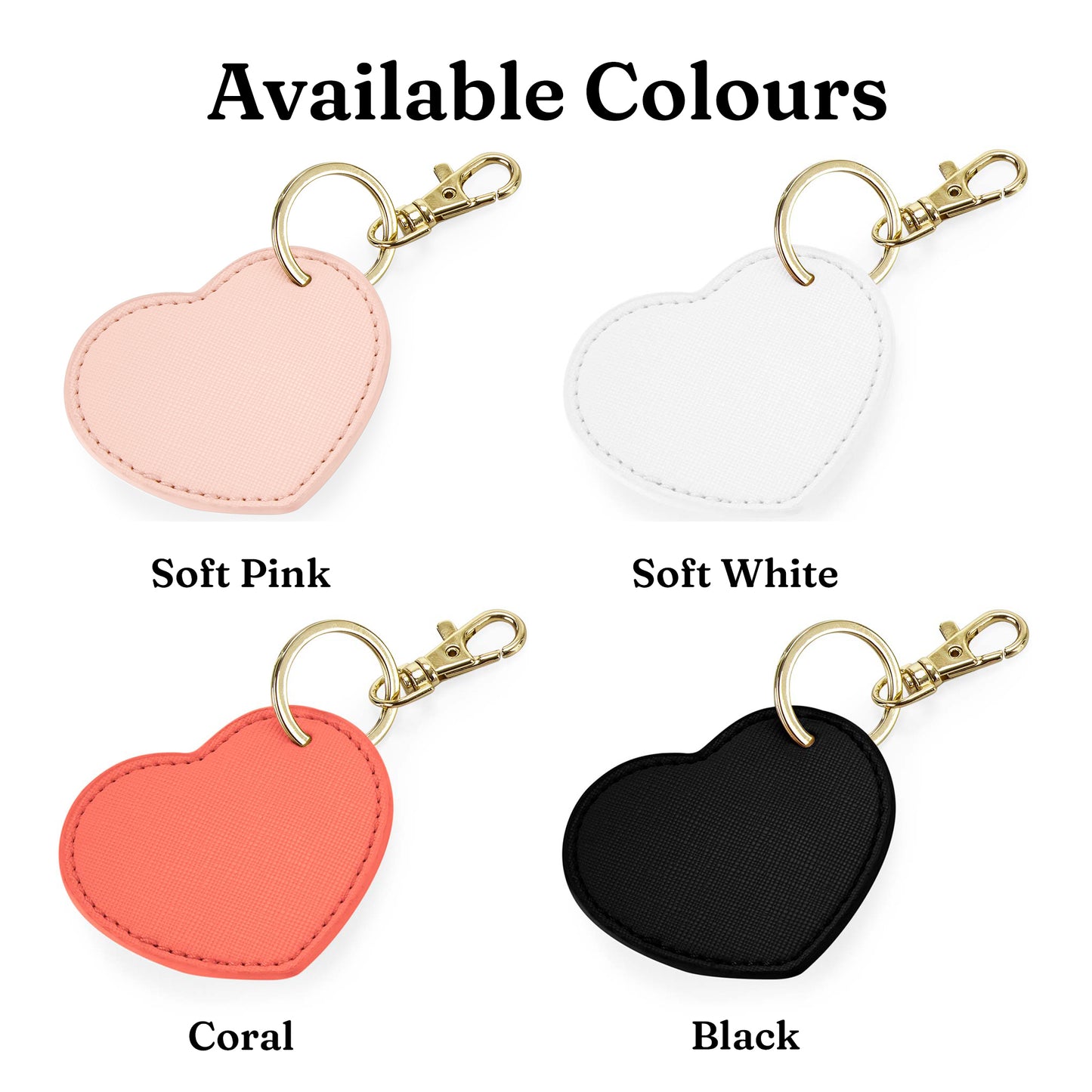 Heart Charm Keyring - Optional Personalisation