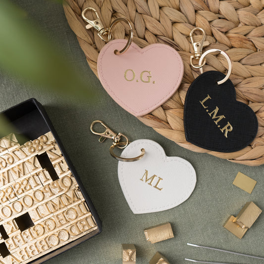 Heart Charm Keyring - Optional Personalisation