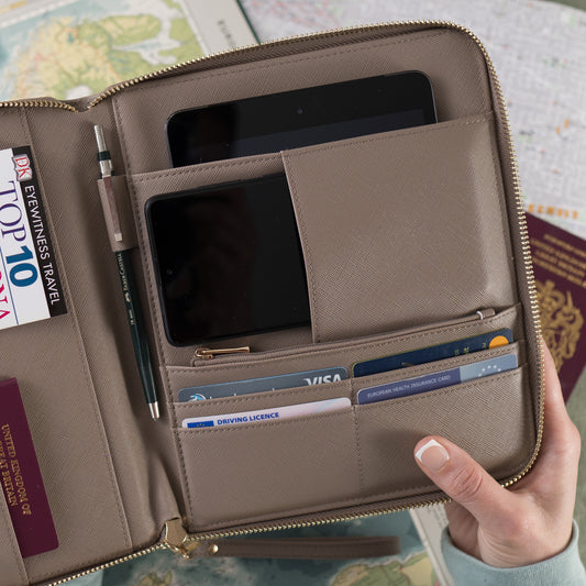 Travel Tech Organiser – With Optional Gold Foil Personalisation