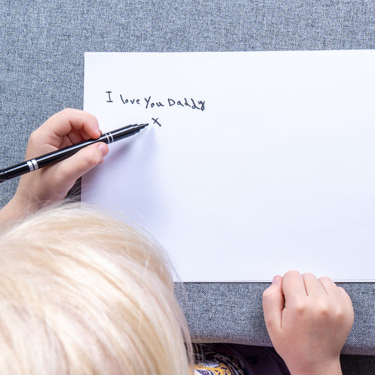 Embroidered Handwritten 16” White Cotton Handkerchief with giftbox