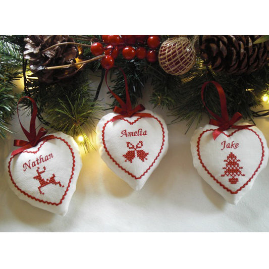 Small Scandi Style Cross Stitch Decoration Lifestyle Shot by Kate Sproston Design