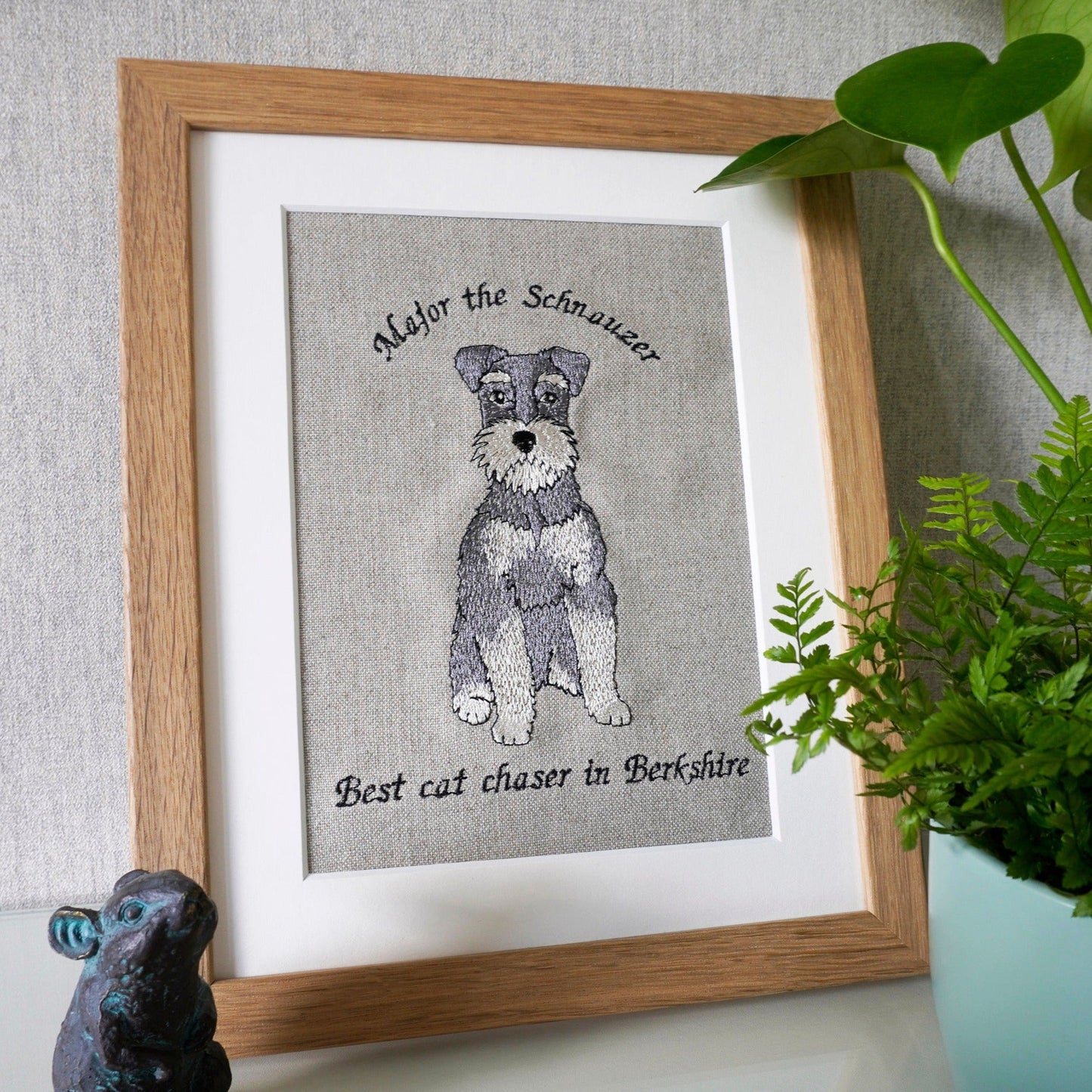 Personalised Dog Embroidered Artwork - Twelve Breeds Available