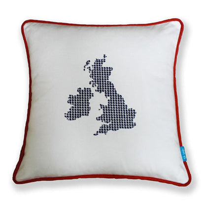 Ivory UK &amp; Ireland Cushion without Hearts by Kate Sproston Design