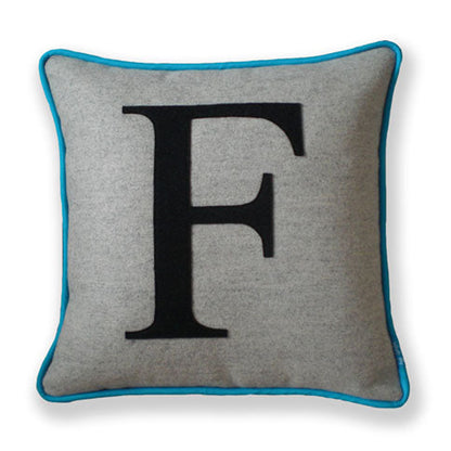 Monogrammed Cushion - Colour Flash Piping