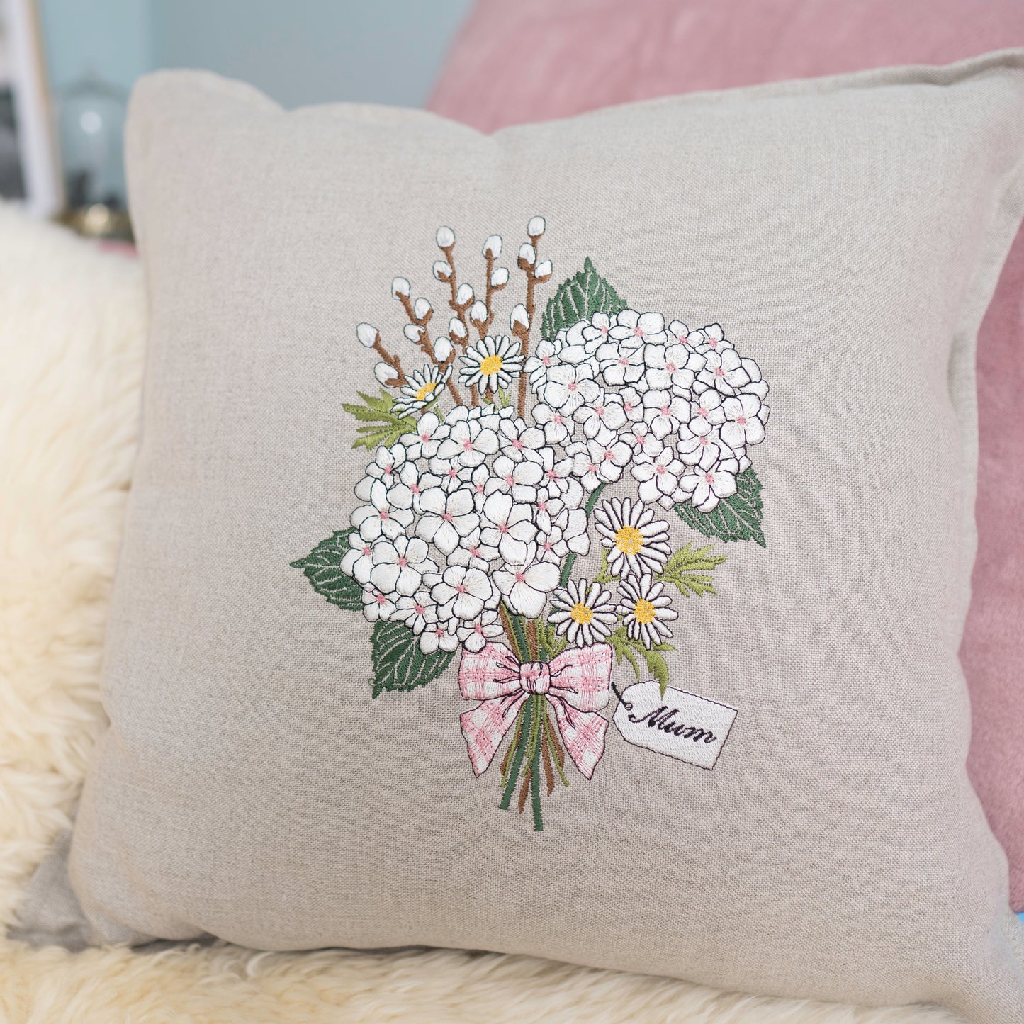 New Mum/New Beginnings Bouquet Cushion