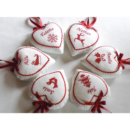 Small Scandi Style Cross Stitch Decoration by Kate Sproston Design